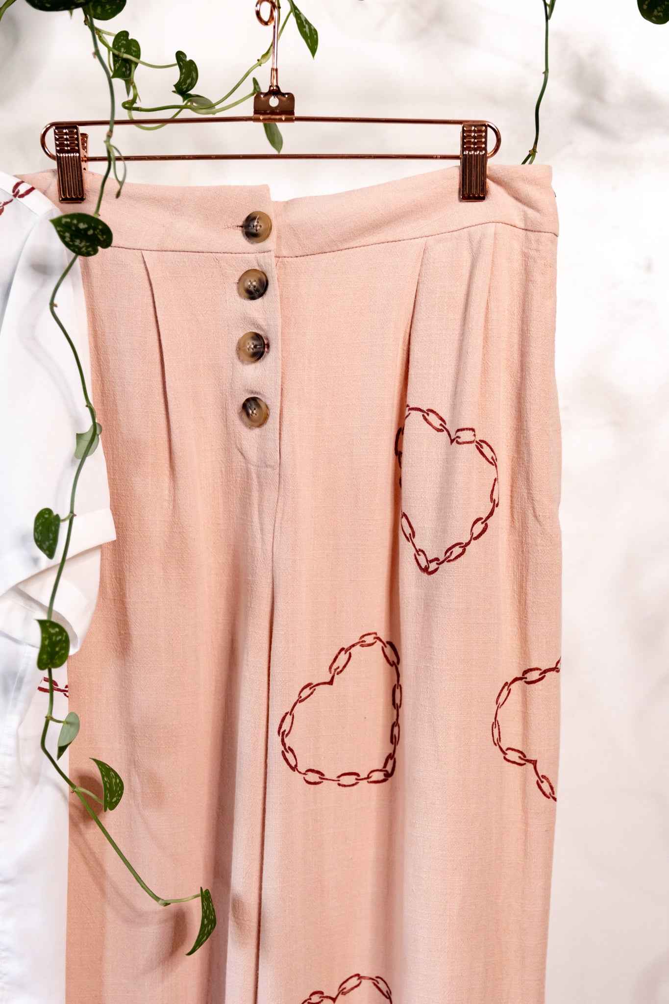 Chained hearts palazzo pants