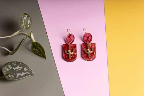 Blood Red Desert Dreams Earrings