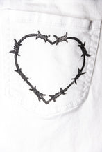 Load image into Gallery viewer, White Barbed Heart Pants