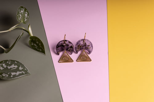 Black and Gold Illuminati Confirmed Earrings