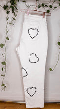 Load image into Gallery viewer, White Barbed Heart Pants