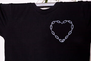 Heart Chain t-shirt - black
