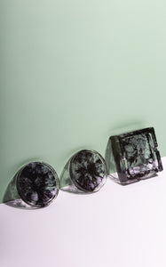 Smokey Black Ashtray and Coasters