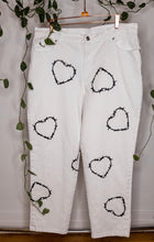 Load image into Gallery viewer, White Barbed Heart Pants