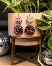 Load image into Gallery viewer, Confetti Moon Phase Earrings