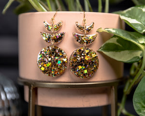 Disco Moon Phase Earrings