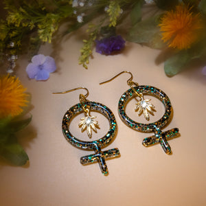 Venus Green Goddess Earrings